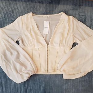 Cream night out top